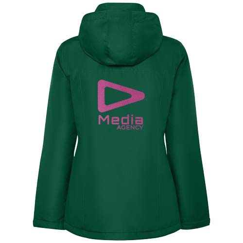 verde botella Parka acolchada para mujer