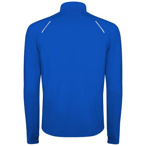 azulón Sudadera de manga larga con media cremallera para hombre