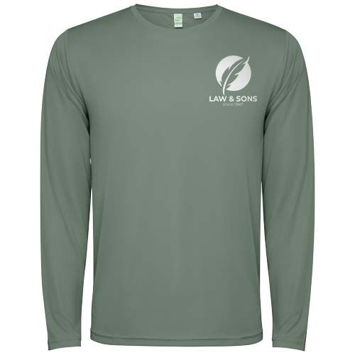 verde salvia Camiseta de manga larga infantil