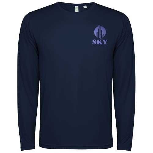 azul marino Camiseta de manga larga infantil de 125 g/m²