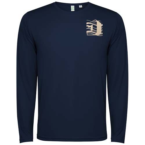 azul marino Camiseta de manga larga unisex