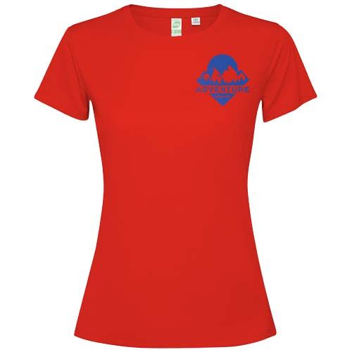red Camiseta de manga corta para mujer