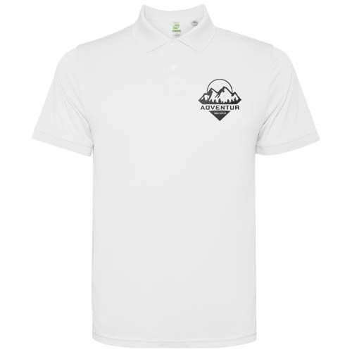 white Polo de manga corta para hombre de 125 g/m² Tormo