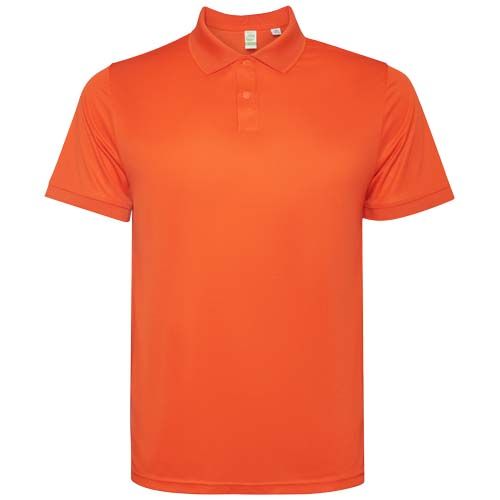 naranja fuego Polo de manga corta para hombre