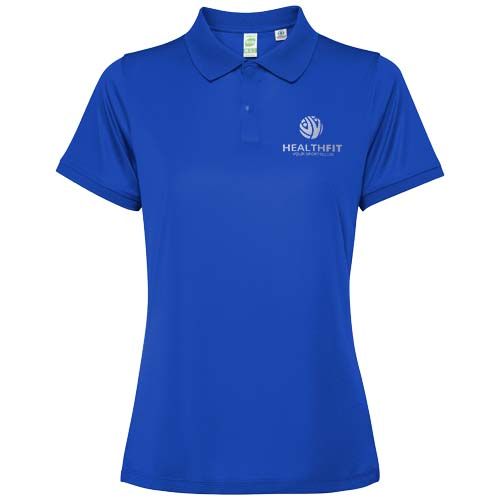 azulón Polo de manga corta para mujer de 125 g/m²