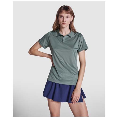 naranja fuego Polo de manga corta para mujer
