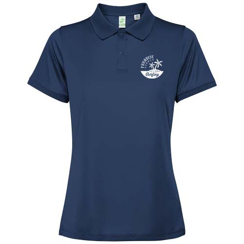 azul marino Polo de manga corta para mujer