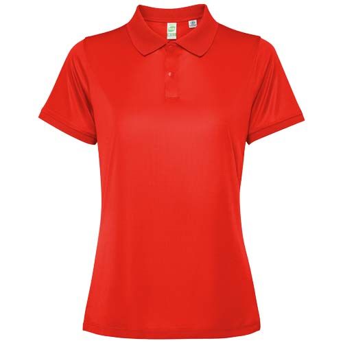 red Polo de manga corta para mujer