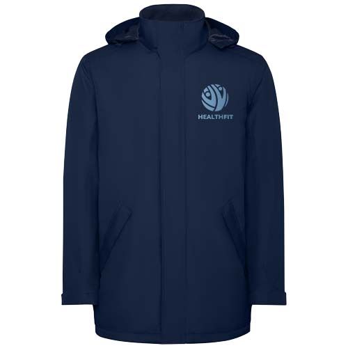 azul marino Parka acolchada para hombre