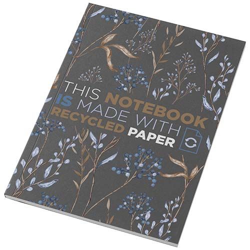 LIBRETA A5 DE TAPA BLANDA CON 50 HOJAS DE PAPEL RECICLADO 