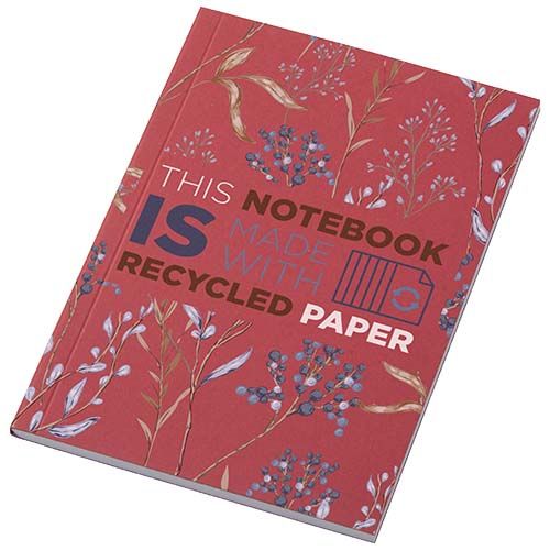 LIBRETA A6 DE TAPA BLANDA CON 50 HOJAS DE PAPEL RECICLADO 