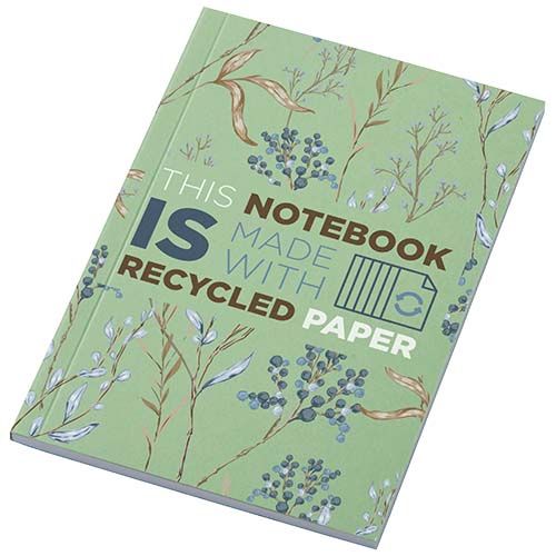 LIBRETA A6 DE TAPA BLANDA CON 50 HOJAS DE PAPEL RECICLADO 