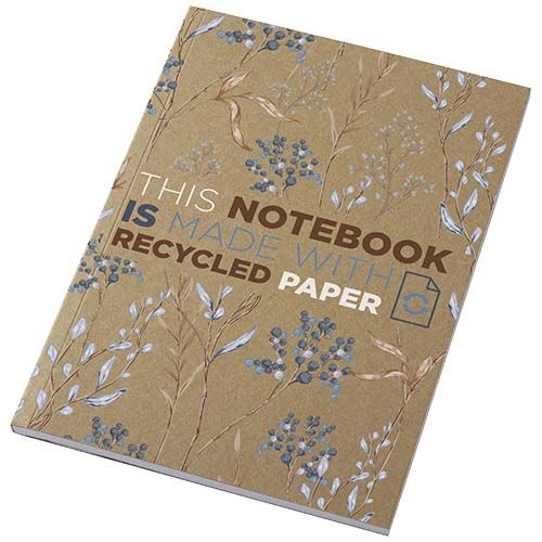 natural Libreta de tapa blanda craft con 50 hojas de papel reciclado