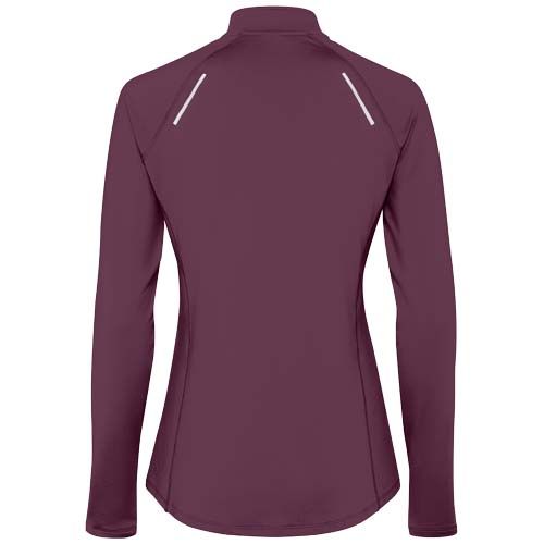 ciruela Sudadera de manga larga con media cremallera para mujer