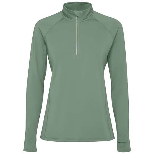 SUDADERA DE MANGA LARGA CON MEDIA CREMALLERA PARA MUJER 