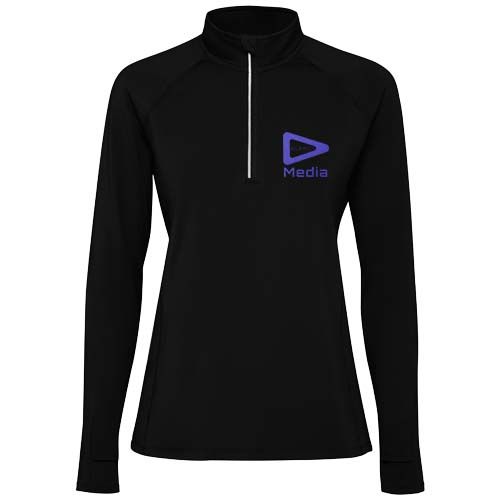 Sudadera de manga larga con media cremallera para mujer 