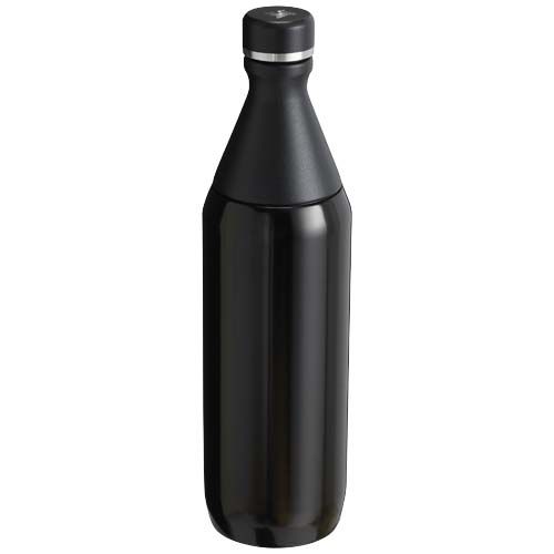negro brillante Botella de agua de 600 ml