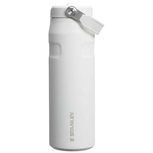 blanco escarchado Botella de agua de 700 ml con pajita abatible