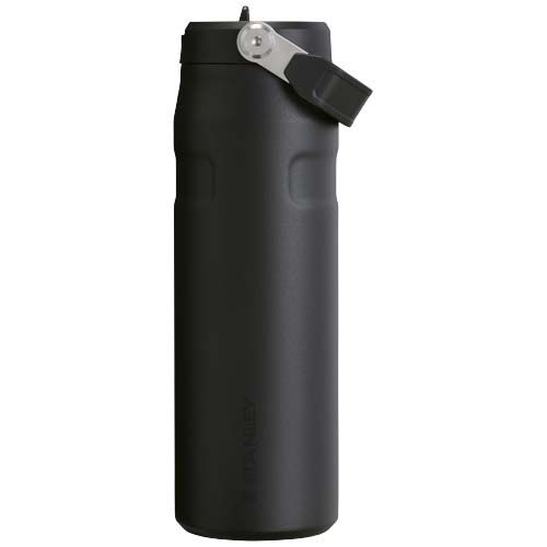 black Botella de agua de 700 ml con pajita abatible