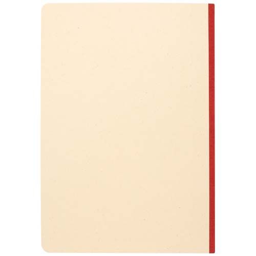 rojo de ladrillo Libreta A5 de tapa blanda de RPET y caña de azúcar