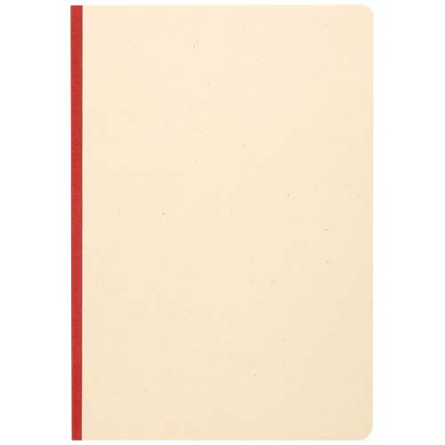 rojo de ladrillo Libreta A5 de tapa blanda de RPET y caña de azúcar