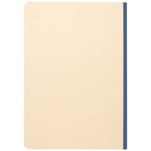 azul mar Libreta A5 de tapa blanda de RPET y caña de azúcar