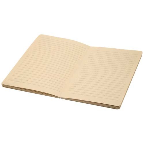 azul mar Libreta A5 de tapa blanda de RPET y caña de azúcar