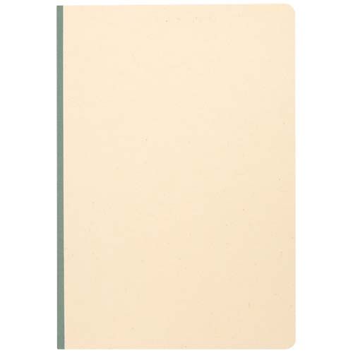 verde chiné Libreta A5 de tapa blanda de RPET y caña de azúcar