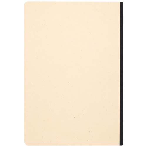 black Libreta A5 de tapa blanda de RPET y caña de azúcar