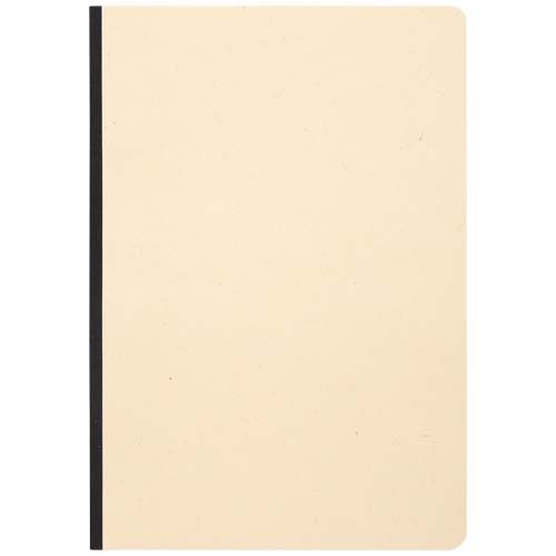 black Libreta A5 de tapa blanda de RPET y caña de azúcar