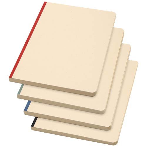 black Libreta A5 de tapa blanda de RPET y caña de azúcar