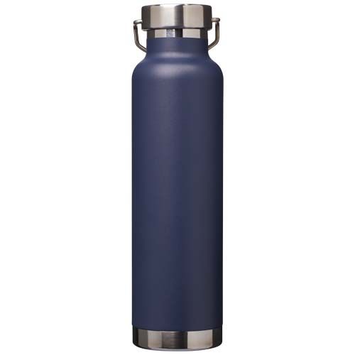 azul marino Botella de 650 ml de acero inoxidable reciclado con certificado RCS con aislamiento de cobre