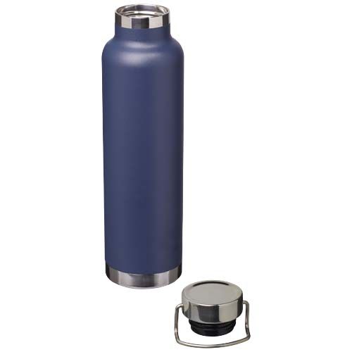 azul marino Botella de 650 ml de acero inoxidable reciclado con certificado RCS con aislamiento de cobre