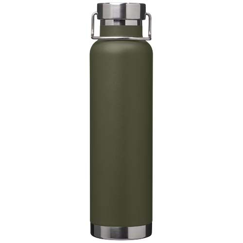 verde bosque Botella de 650 ml de acero inoxidable reciclado con certificado RCS con aislamiento de cobre