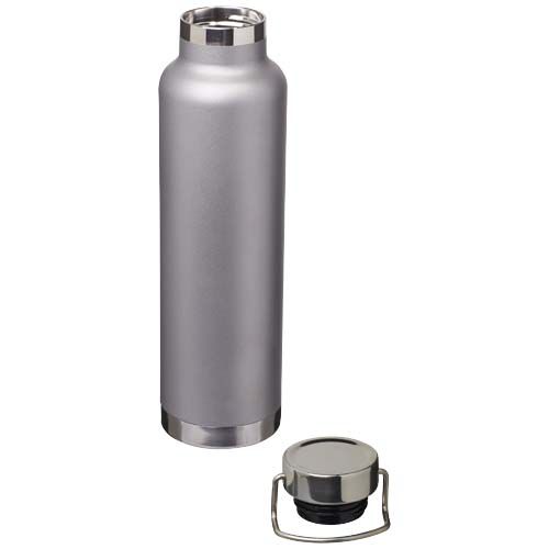 gray Botella de 650 ml de acero inoxidable reciclado con certificado RCS con aislamiento de cobre