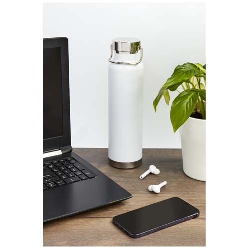 gray Botella de 650 ml de acero inoxidable reciclado con certificado RCS con aislamiento de cobre