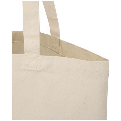 Bolsa Tote de 7 L de algodón reciclado de 140 g/m² con certificado GRS Madras Blend