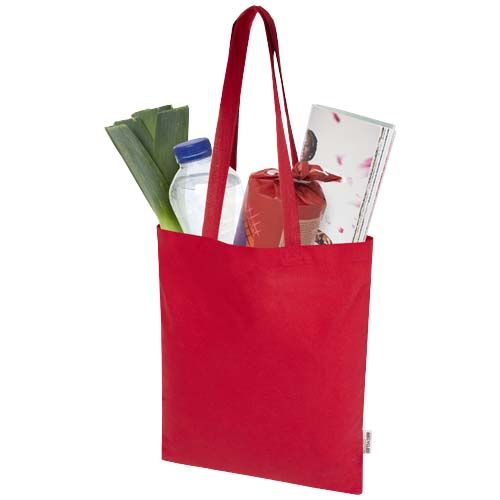 Bolsa Tote de 7 L de algodón reciclado de 140 g/m² con certificado GRS 