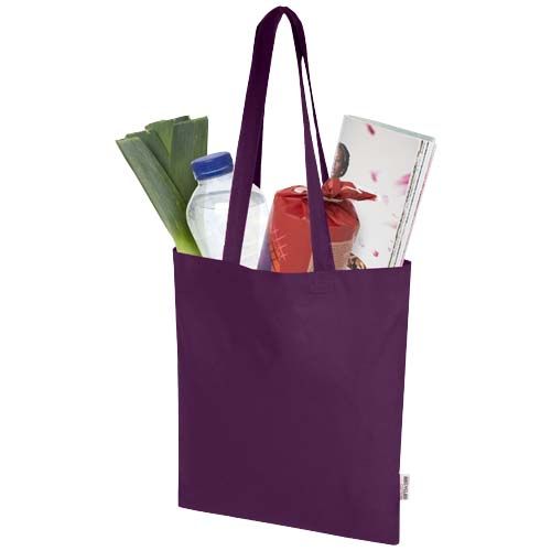 Bolsa Tote de 7 L de algodón reciclado de 140 g/m² con certificado GRS 