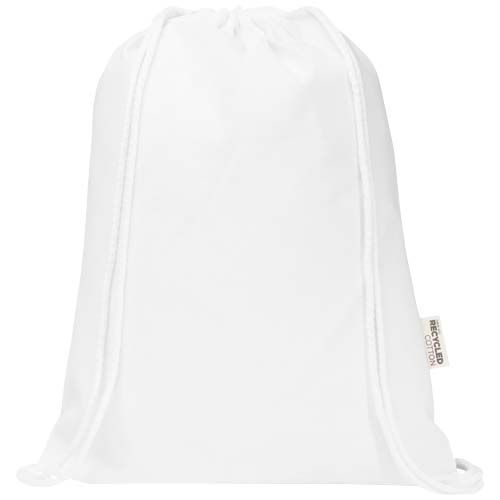 Bolsa de 5 L con cordón de algodón reciclado de 140 g/m² con certificado GRS 