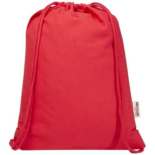 Bolsa de 5 L con cordón de algodón reciclado de 140 g/m² con certificado GRS 