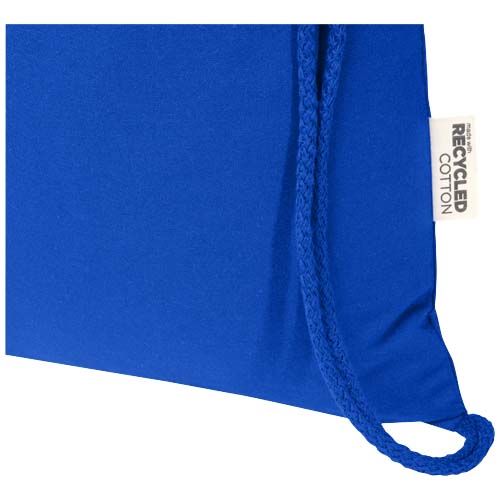 Bolsa de 5 L con cordón de algodón reciclado de 140 g/m² con certificado GRS 