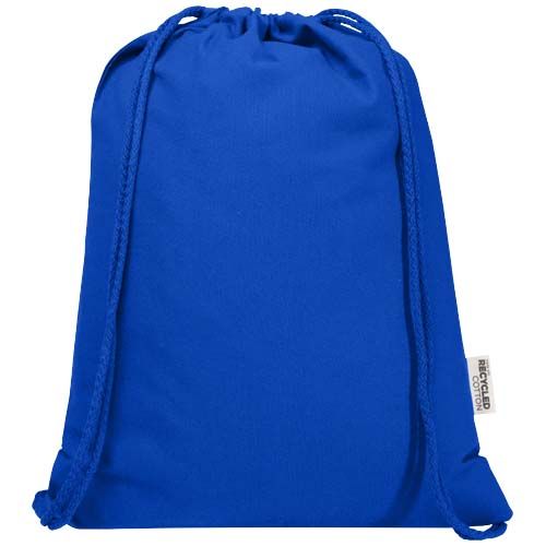Bolsa de 5 L con cordón de algodón reciclado de 140 g/m² con certificado GRS 