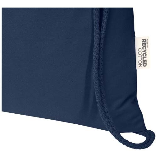 Bolsa de 5 L con cordón de algodón reciclado de 140 g/m² con certificado GRS 