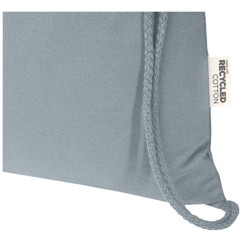 Bolsa de 5 L con cordón de algodón reciclado de 140 g/m² con certificado GRS 