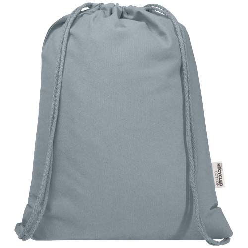 Bolsa de 5 L con cordón de algodón reciclado de 140 g/m² con certificado GRS 