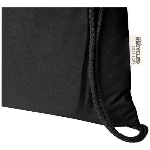 Bolsa de 5 L con cordón de algodón reciclado de 140 g/m² con certificado GRS 