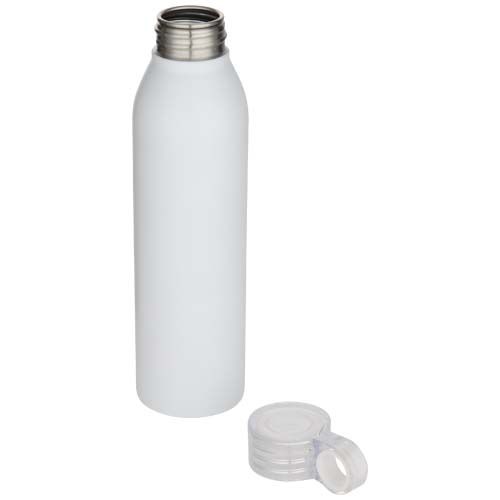 white Botella de 650 ml de acero inoxidable con certificado RCS