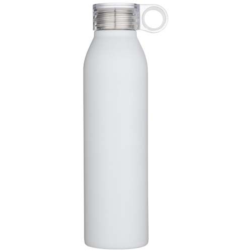 white Botella de 650 ml de acero inoxidable con certificado RCS