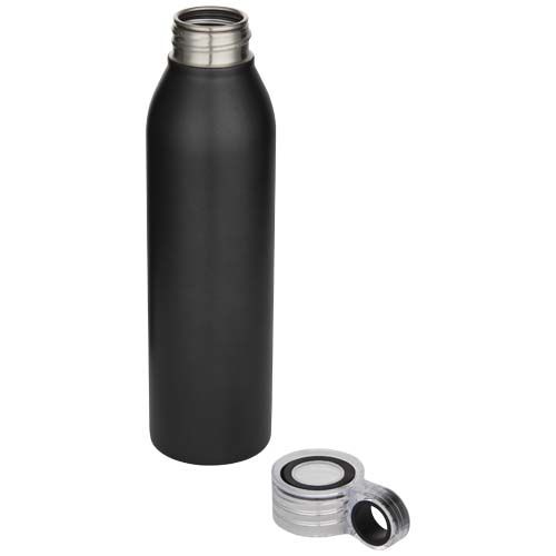 black Botella de 650 ml de acero inoxidable con certificado RCS